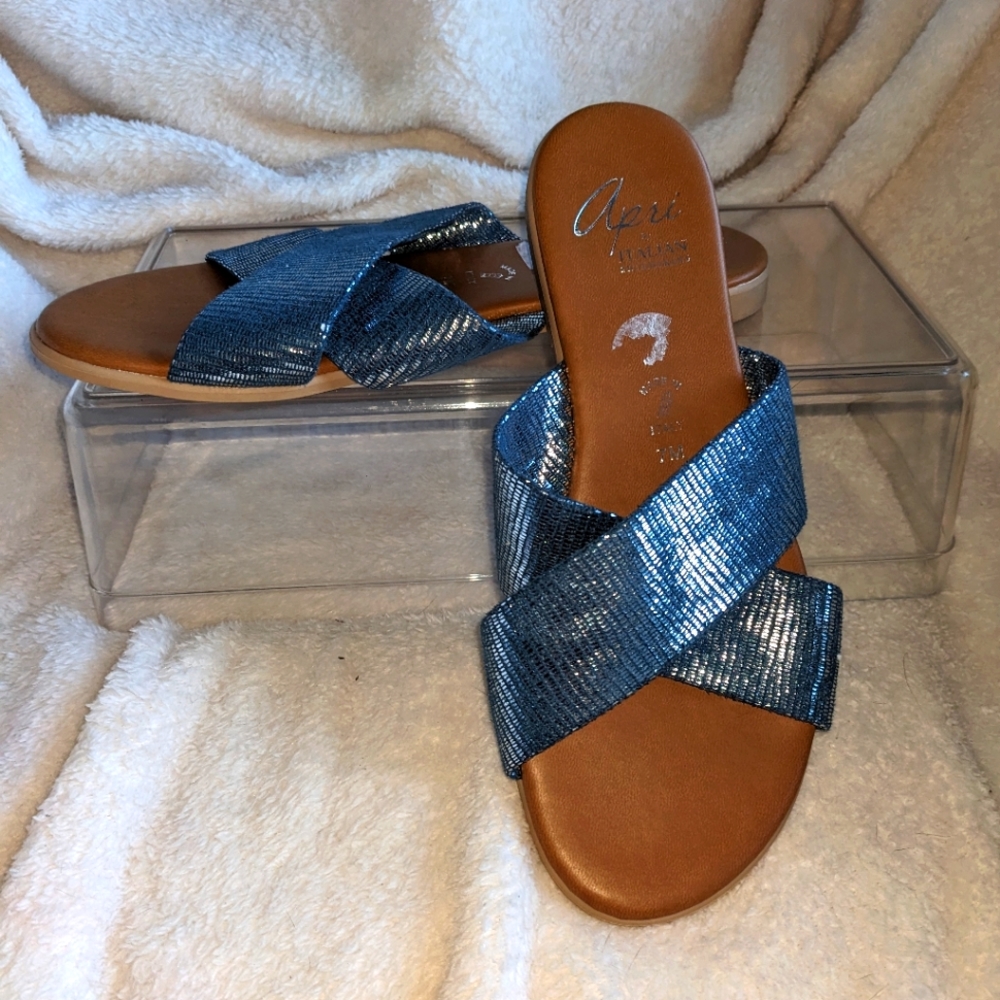 Flat slip-on flat sandals, made‎ in Italy